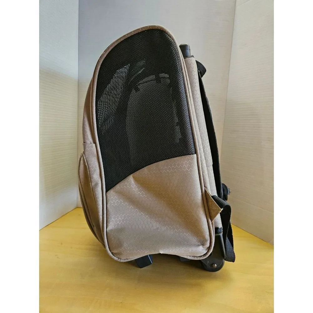 Casual Canine brand Dog Cat Pet/Carrier/Bag/Backpack/Wheels - - Tan‎